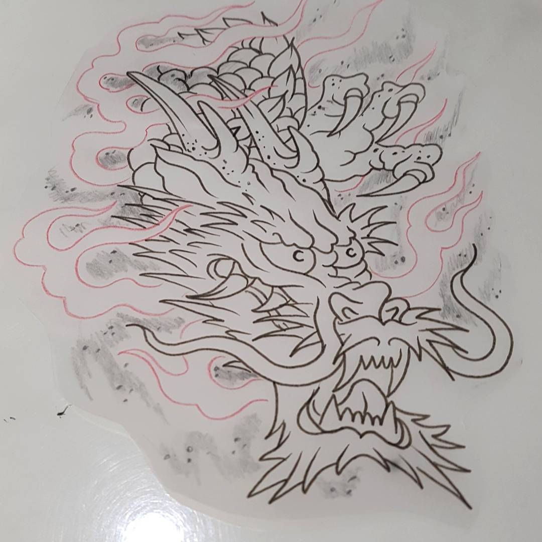龙纹身手稿