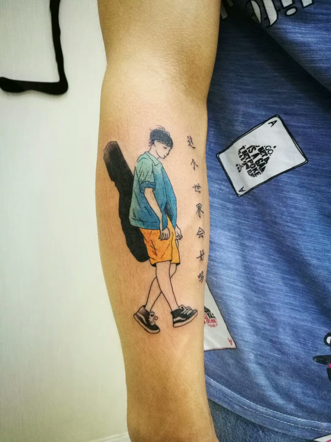 手臂小清新纹身图案